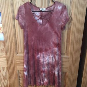 Pink and White Tie-Dye Dress